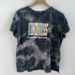 Rebellious One Kindness Is Good For Your Soul Colorful Dark Tie Dye Medium